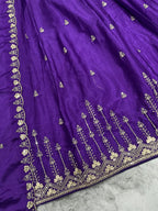 Traditional Silk Lehenga Choli in Majestic Purple