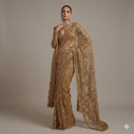Royal Gilded Ochre Embroidery Masterpiece