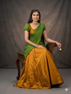 Radiant Mustard & Leaf Green Contemporary Flare