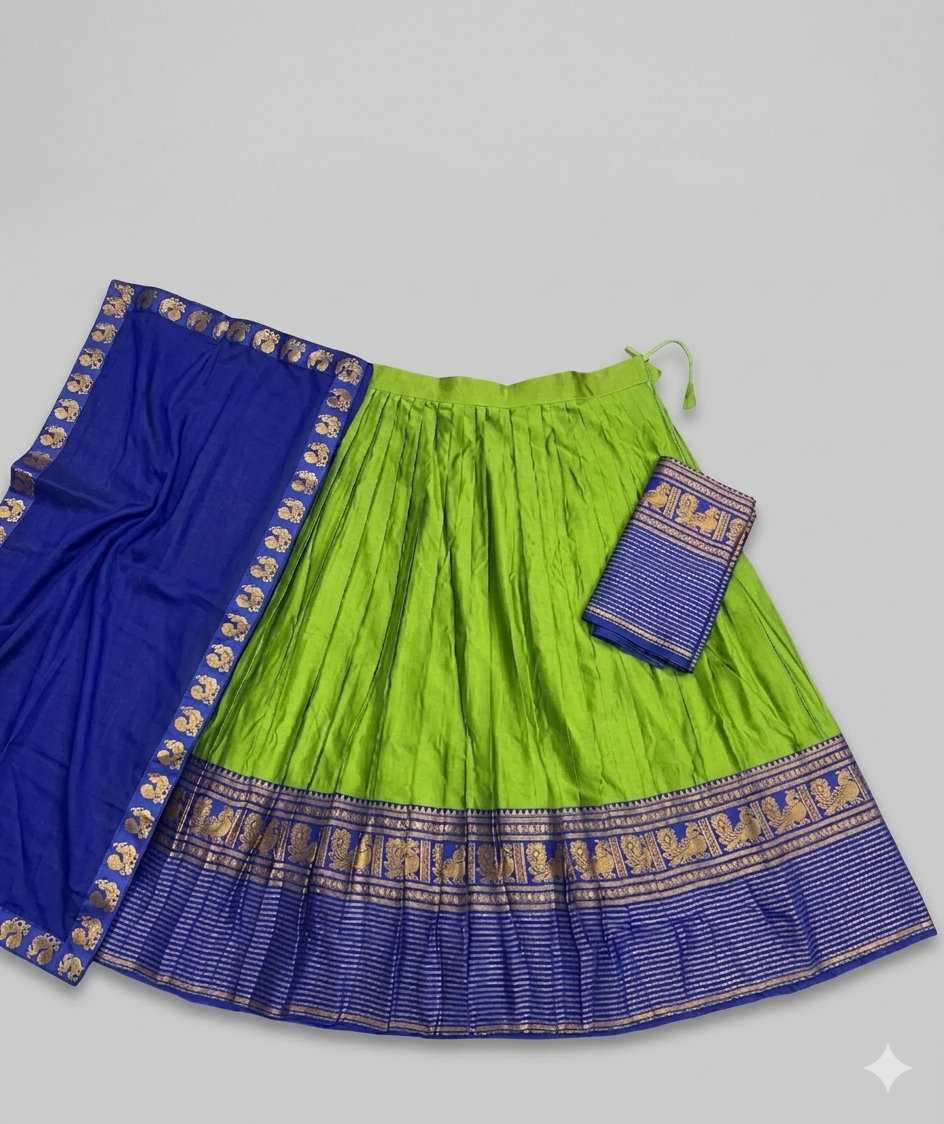 Royal Cobalt & Pistachio Peacock Ensemble