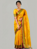 Classic Yellow Zari Border Silk Saree