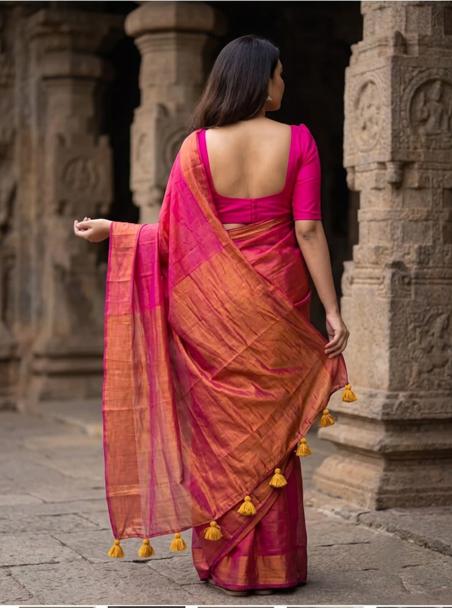 Elegant Grace A Traditional Saree Portrait