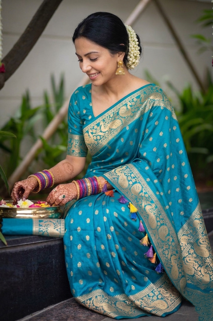 Celebrating Tradition Festive Radiance in Silk