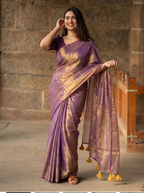 Royal Radiance Captivating in Purple and Gold