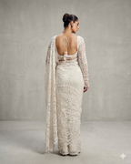 Ethereal Ivory Lace & Floral Enchantment