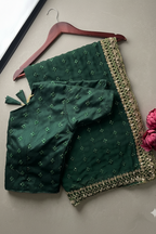 Majestic Bottle Green Mirror-Work Masterpiece