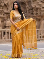 Regal Split Handloom Tissue Cotton Saree