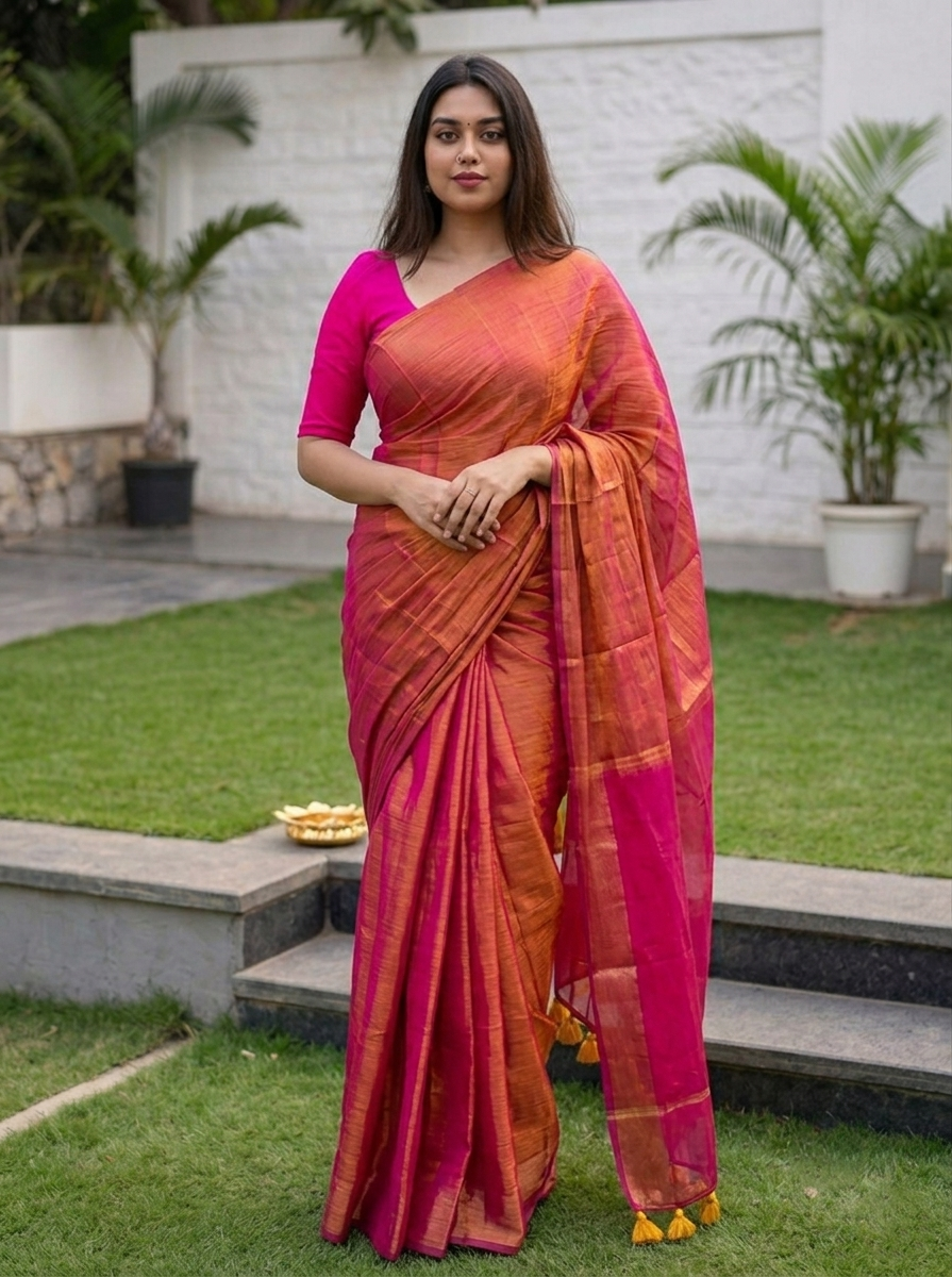 Elegant Grace A Traditional Saree Portrait