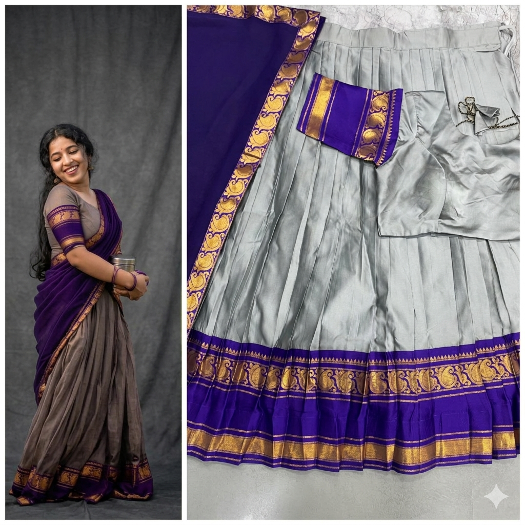 Ethereal Silver & Indigo Paisley Grace