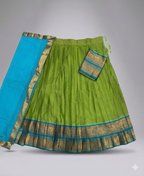 Traditional Elegance in Lime & Cerulean