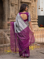 Regal Split Handloom Tissue Cotton Saree