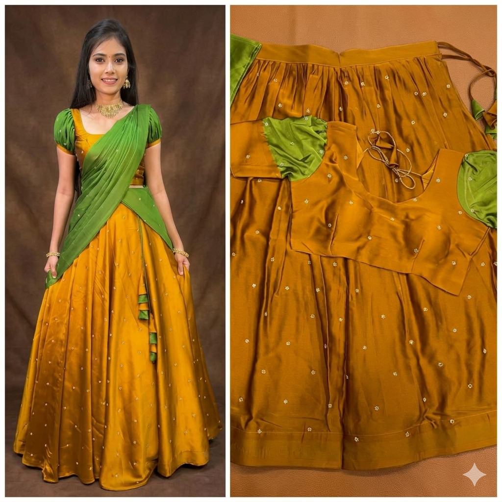 Radiant Mustard & Leaf Green Contemporary Flare