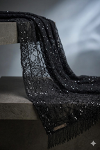 Intricately Embroidered Net Saree with Artisanal Mirror-Work Border
