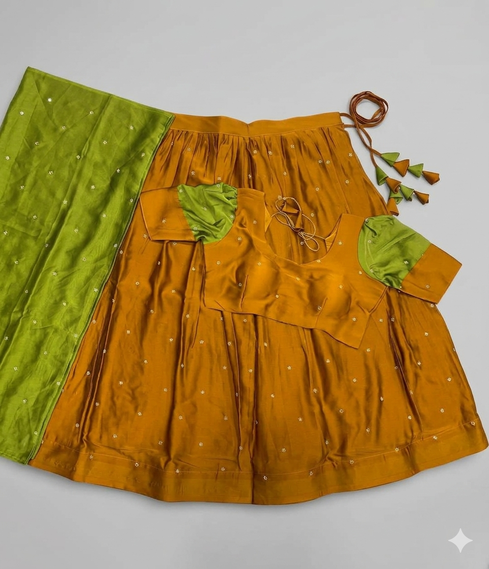 Radiant Mustard & Leaf Green Contemporary Flare