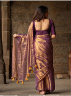 Royal Radiance Captivating in Purple and Gold