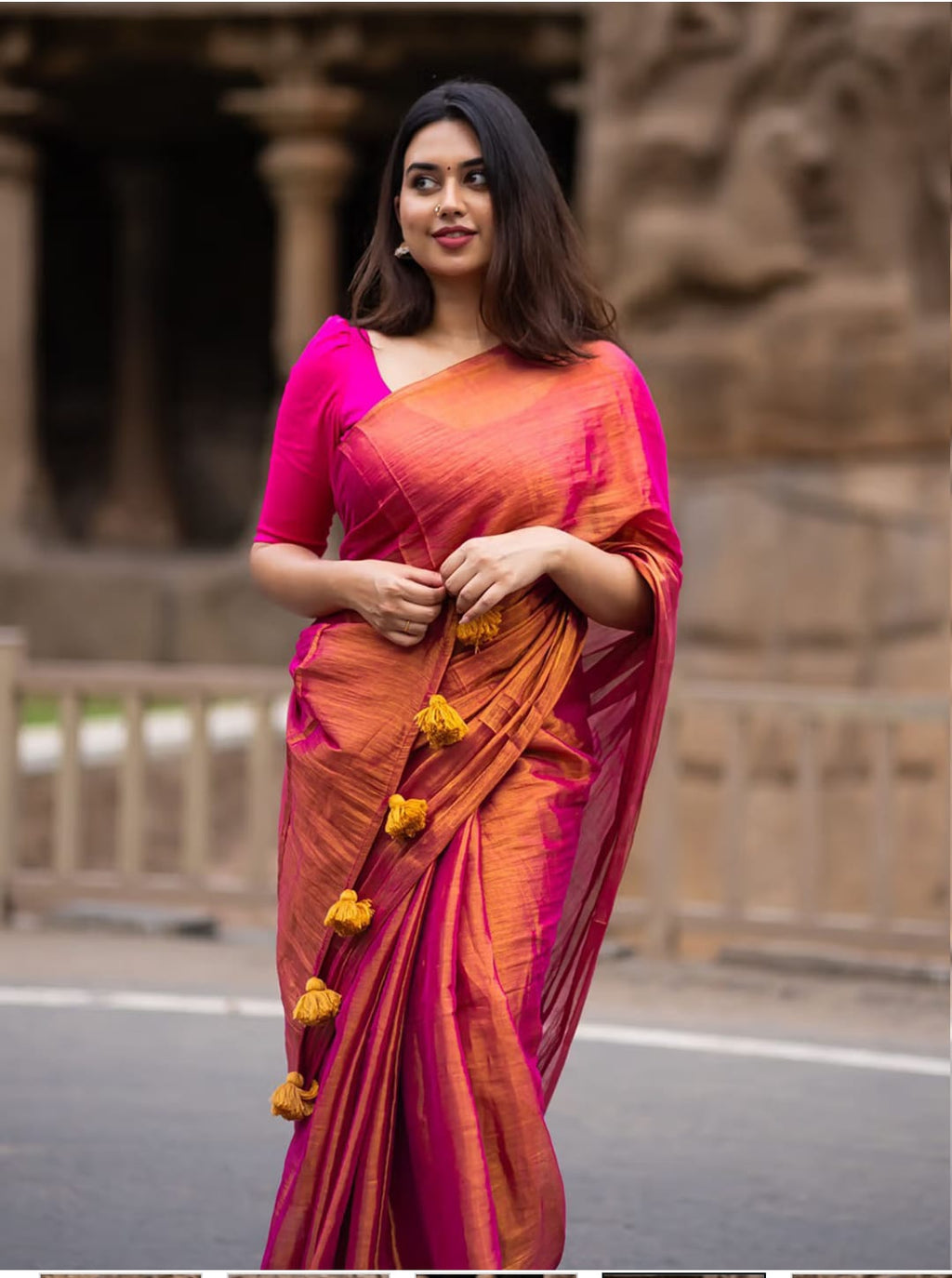 Elegant Grace A Traditional Saree Portrait