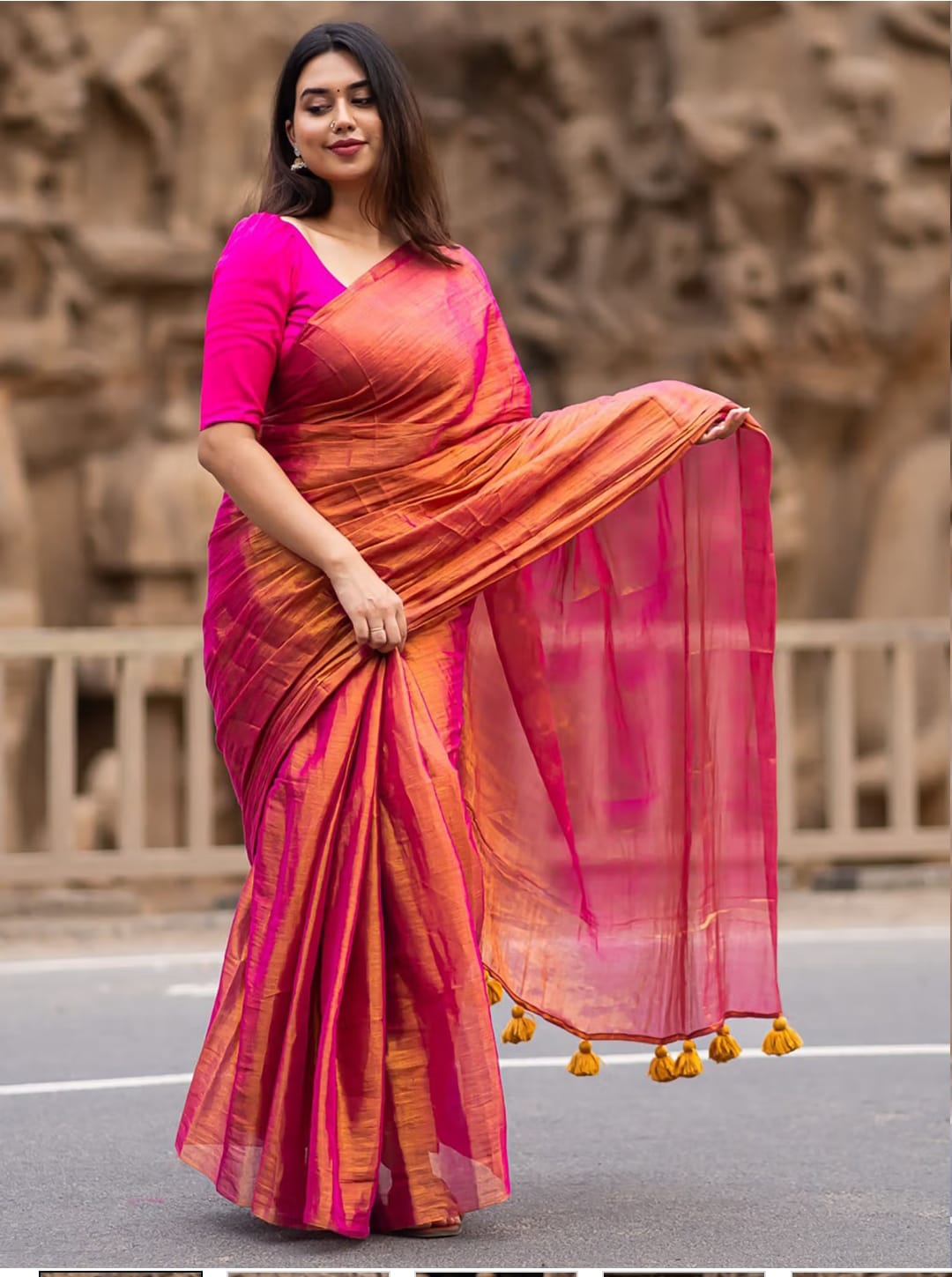 Elegant Grace A Traditional Saree Portrait