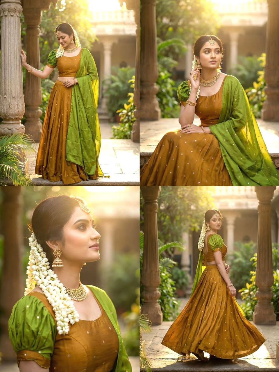Radiant Mustard & Leaf Green Contemporary Flare