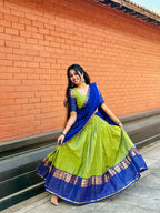 Royal Cobalt & Pistachio Peacock Ensemble