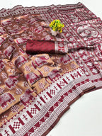 Traditional Elephant Motif Saree
