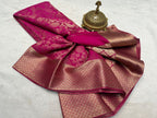 : Elegant Pink Banarasi Saree Look